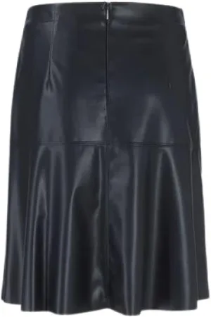 Marc Cain Elegant and Comfortable Midnight Blue A-Shape Skirt