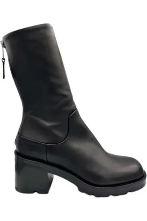 Strategia Heeled Boots, female, , 2 UK, 70mm Heeled Leather Boot with Zipper