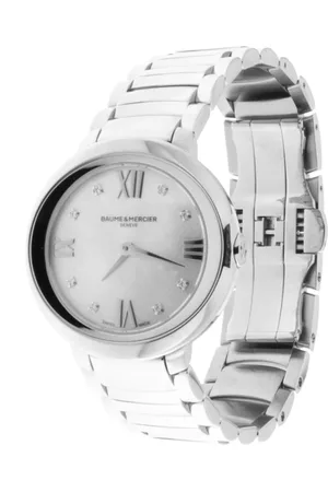 Baume et Mercier Womens Steel Quartz Watch, Round Shape, 30mm