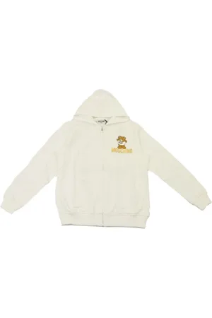 Moschino Sweatshirts, unisex, , 12 Y, Logo Print Zip Hoodie