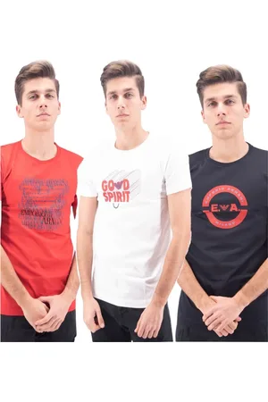 Emporio Armani Sets, male, , 14 Y, Short sleeve T-shirt set with logo print