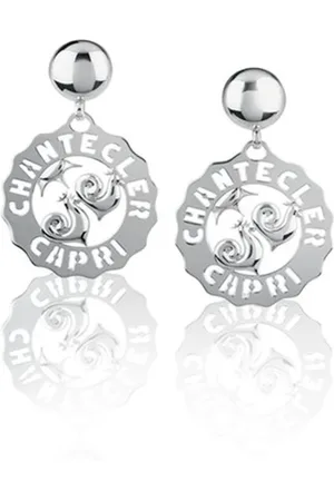 CHANTECLER Earrings, female, , ONE SIZE, Silver Logo Earrings for Women
