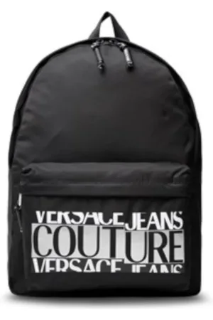 VERSACE Backpacks, male, , ONE SIZE, Men`s Logo Lettering Backpack
