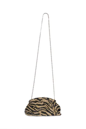 Gestuz Tiger Beaded Clutch Black/Dried Moss