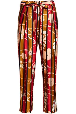 Manila Grace Straight Trousers, female, , M, Printed Trousers