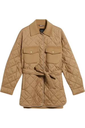 Max Mara Down Jackets, female, , XL, Quilted Technical Fabric and Wool Jacket