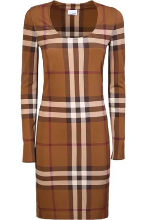 Burberry Short Dresses, female, , 2XS, Iconic Check Print Dress