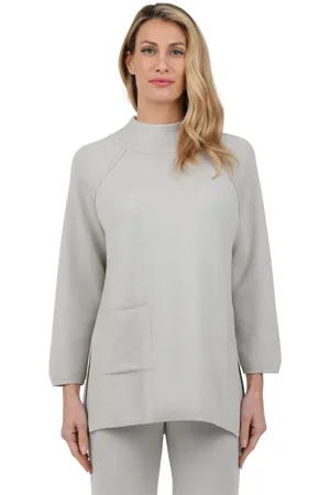 Gran Sasso Sweatshirts, female, , M, Raglan Sleeve Side Split Pocket Top