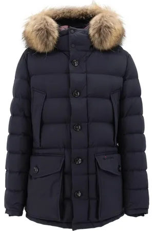 Kiton Down Jackets, male, , 2XL, Lace-up Leather Parka