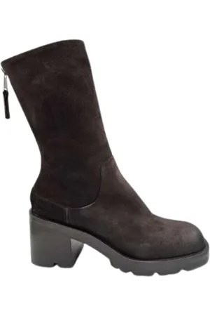 Strategia Heeled Boots, female, , 7 UK, 70mm Leather Ankle Boot with Zip