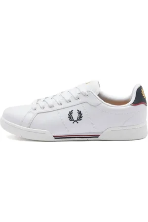 Fred Perry Sneakers, male, , 12 UK, Leather Tennis Sneaker with Contrast Heel and Trim