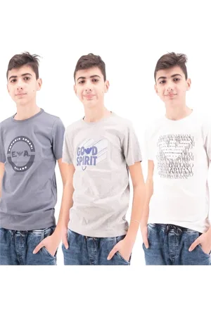 Emporio Armani Sets, male, , 12 Y, Short sleeve T-shirt set with logo print