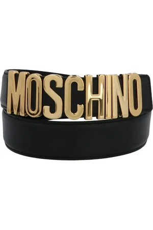 Moschino Golden Metal Logo Belt
