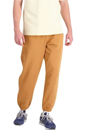 New Balance Sweatpants, male, , M, Solid color jumpsuit with ribbed cuffs