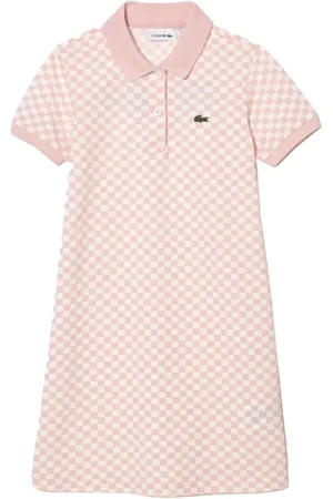 Lacoste Chess Pattern Short Sleeve Polo Dress