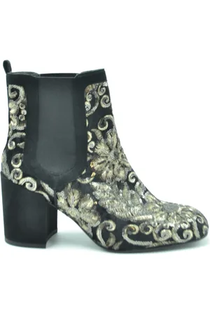 Stuart Weitzman Ankle Boots, female, , 4 1/2 UK, Stylish Dark Blue Ankle Boots with 3D Print