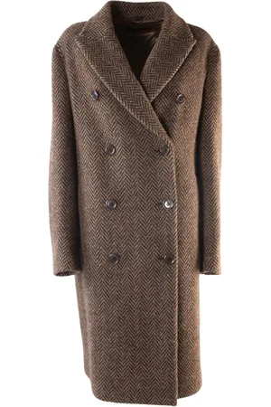 Aspesi Double-Breasted Herringbone Coat