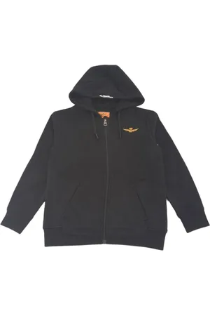 Aeronautica Militare Sweatshirts, male, , 8 Y, Embroidered and Printed Hooded Sweatshirt