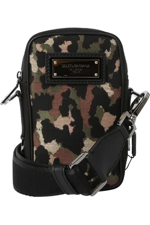 Dolce & Gabbana Cross Body Bags, male, , ONE SIZE, Camouflage Jacquard Crossbody Bag