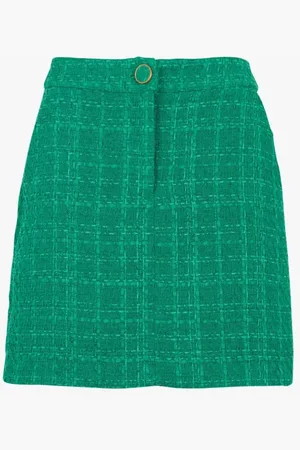 Suncoo High-waisted Tweed Skirt