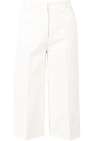 Pinko Cropped Trousers, female, , M, Loose Fit High Waist Zipper Trousers