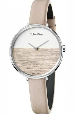 Calvin Klein Elegant Quartz Watch with White and Dial