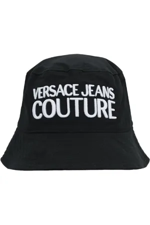VERSACE Cotton Men`s Hat with Logo - L