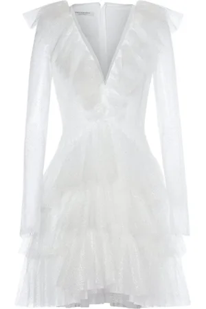 Serafini Occasion Dresses, female, , XS, Tulle Dress with Ruching