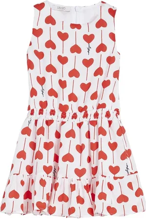 Liu Jo Dresses, female, , 3 Y, Heart Print Sleeveless Dress