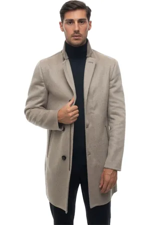 Kiton Trench Coats, male, , 2XL, Buttoned Coat with Hidden Zipper