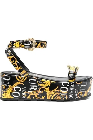 VERSACE Wedges, female, , 4 UK, MultiColour Sandals