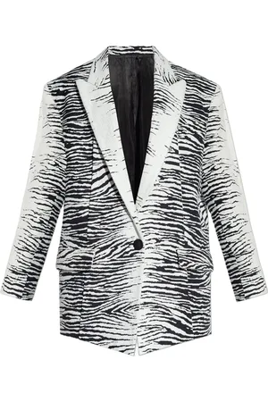 The Attico Blazers, female, , S, Animal Motif Glen Blazer Jacket