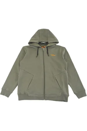 Aeronautica Militare Sweatshirts, male, , 12 Y, Embroidered and Printed Hooded Sweatshirt