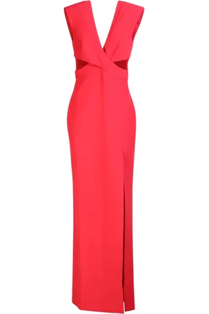 GENNY Long dress with a cut-out design with front slit by