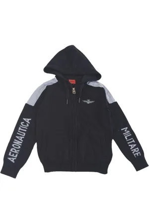 Aeronautica Militare Sweatshirts, male, , 6 Y, Bicolour Fullzip Hoodie