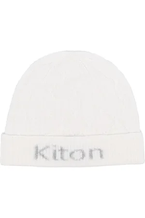 Kiton Beanies, male, , ONE SIZE, Intarsia Cable Knit Cashmere Beanie