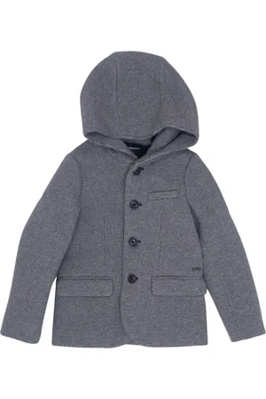 Emporio Armani Jackets, male, , 6 Y, Coat and trench coat with fabric hood