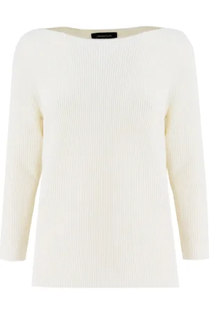 Fabiana Filippi Contemporary Boat Neck Wool and Cotton Shirt
