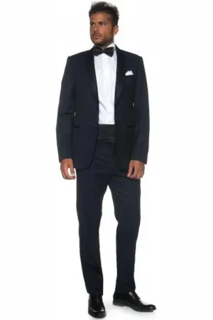 Emporio Armani Elegant Tuxedo with Round Satin Lapel