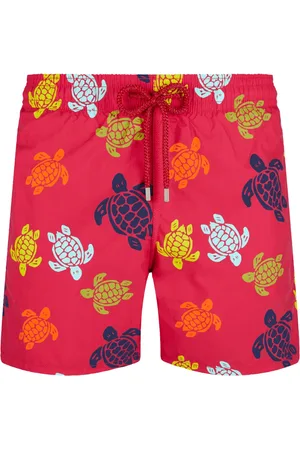 Vilebrequin Beachwear, male, , XL, Moorea Swim Shorts Ronde Des Tortues Burgundy