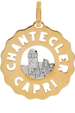 CHANTECLER Jewellery, female, , ONE SIZE, Square Logo Pendant in and White Gold with Diamonds