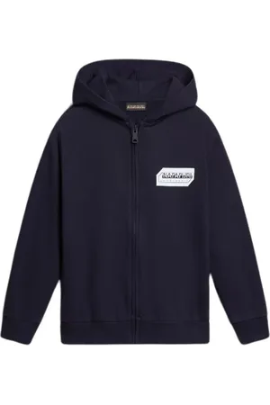 Napapijri Sweatshirts, unisex, , 10 Y, Solid Color Full Zip Hoodie