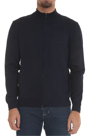 HUGO BOSS Cardigans, male, , XL, Wool Zip Cardigan