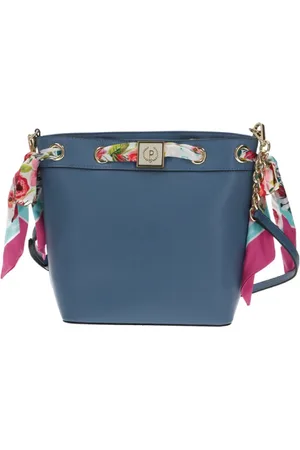 Pollini Shoulder Bags, female, , ONE SIZE, Bucket Bag with Adjustable and Detachable Shoulder Strap and Floral Scarf