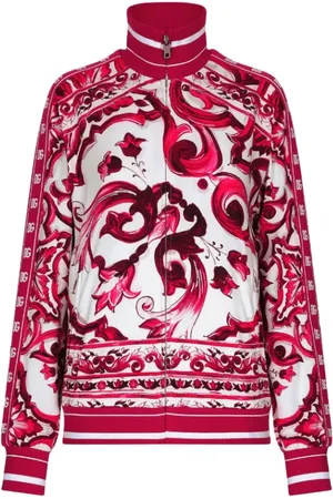 Dolce & Gabbana Turtlenecks, female, , S, Majolica-print Bomber Jacket