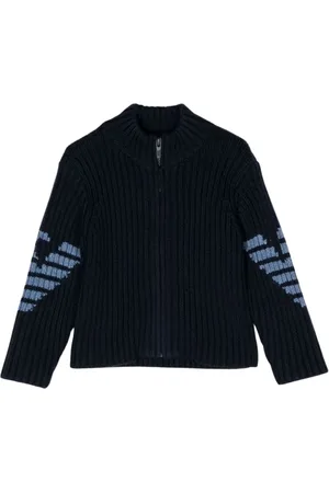 Emporio Armani Knitwear, unisex, , 3 Y, Chunky Knit Zip Cardigan