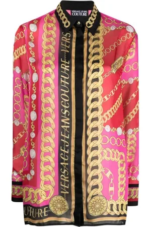 VERSACE Multicolour Chain-Print Shirt