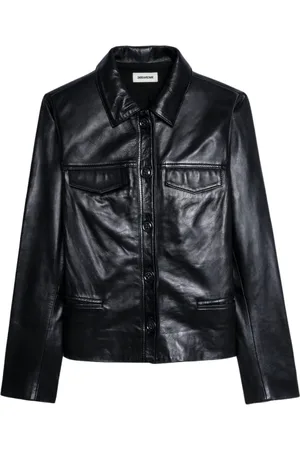 Zadig & Voltaire Leather Jacket with Buttons