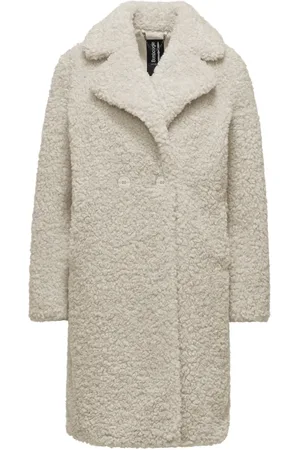 Bomboogie Curly Sherpa Fleece Coat with Lapels