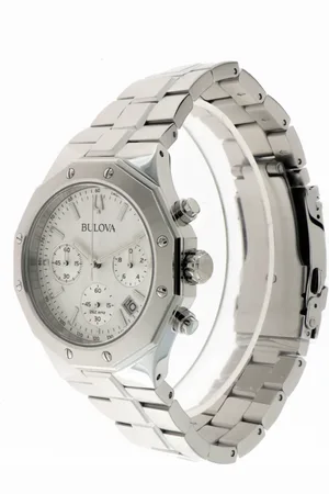 BULOVA Watches, female, , ONE SIZE, Octagon Chronograph Steel Watch